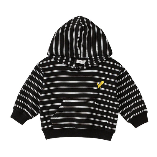 Baby Kid Boys Striped Dinosaur Embroidered Hoodies Swearshirts