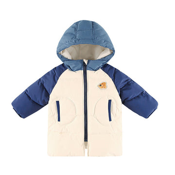 Baby Kid Unisex Color-blocking Animals Embroidered Coats