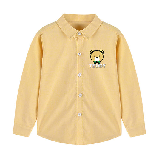 Baby Kid Boys Letters Cartoon Embroidered Shirts