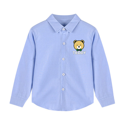 Baby Kid Boys Letters Cartoon Embroidered Shirts