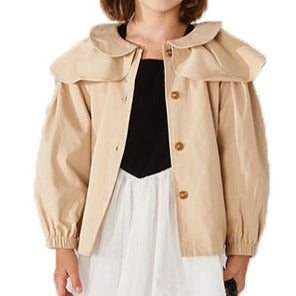 Kid Girls Solid Color Jackets Outwears