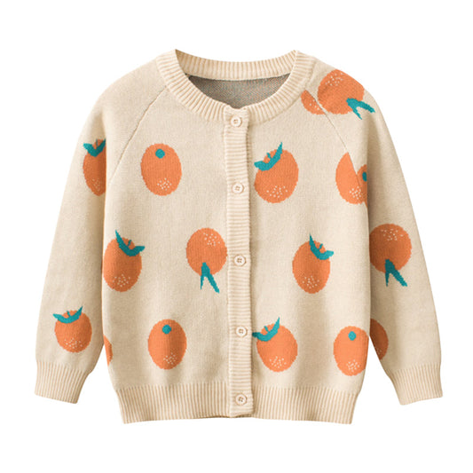 Baby Kid Unisex Fruit Crochet Cardigan