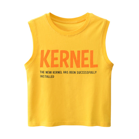 Kid Big Kid Unisex Letters Tank Tops