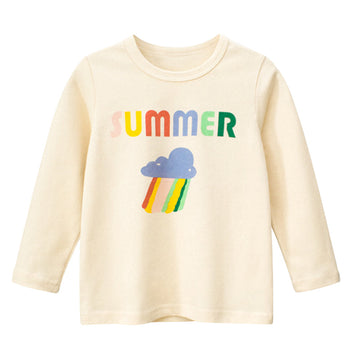 Baby Kid Unisex Letters Rainbow Print Tops