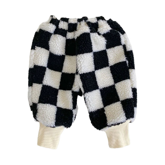 Fashion Baby Unisex Leopard print Checked Cartoon Pants