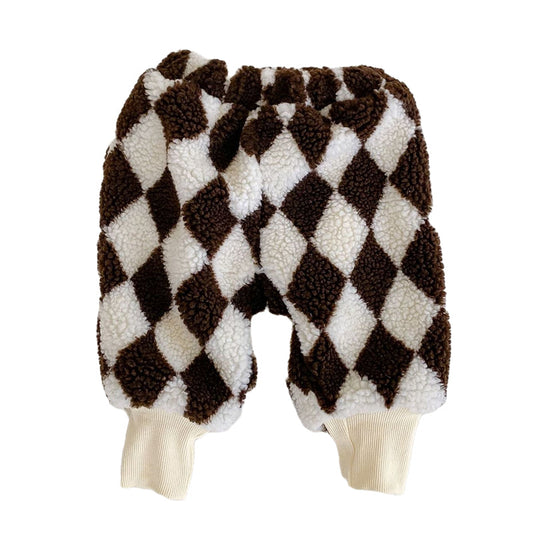 Fashion Baby Unisex Leopard print Checked Cartoon Pants