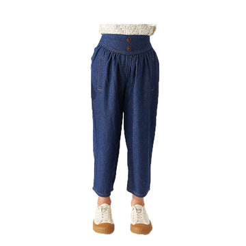 Kid Girls Solid Color Pants Jeans