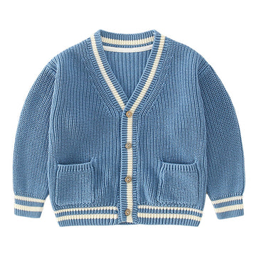 Cute Baby Kid Unisex Striped Cardigan Knitwear