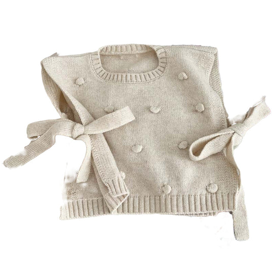 Cute Baby Kid Girls Solid Color Vests Waistcoats Knitwear