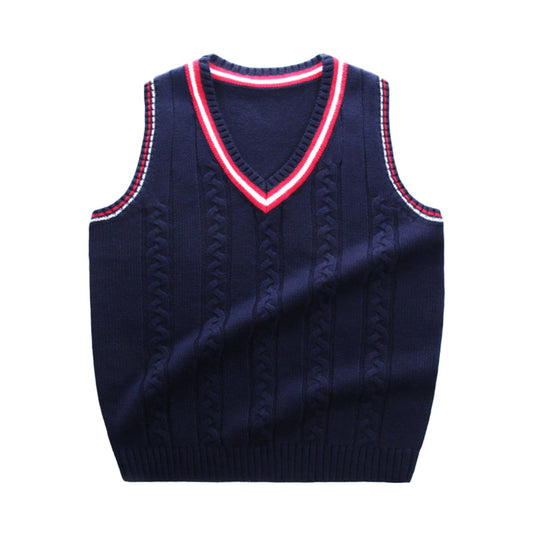 Kid Boys Solid Color Vests Waistcoats