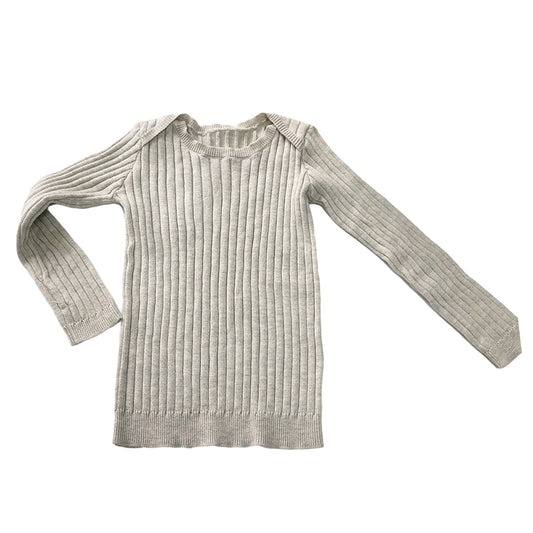 Baby Kid Girls Solid Color Muslin&Ribbed Sweaters