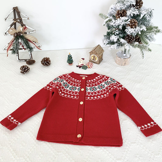 Baby Kid Girls Crochet Cardigan Knitwear