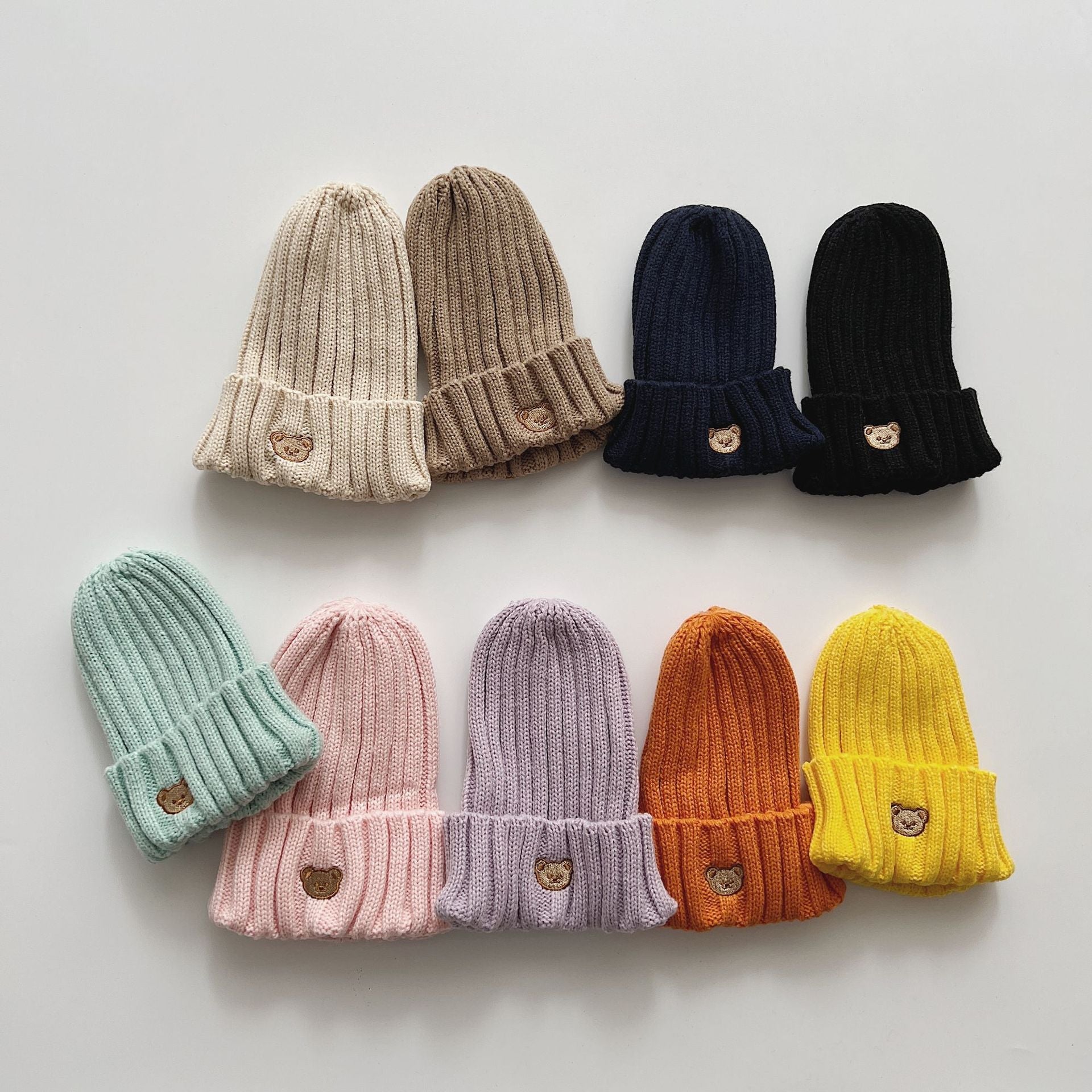 Cute Unisex Cartoon Crochet Embroidered Knitwear Accessories Hats