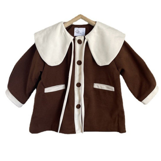 Baby Kid Girls Color-blocking Coats