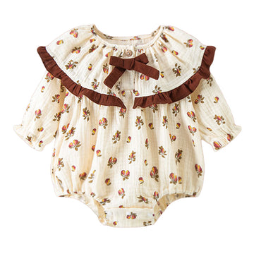 Cute Baby Girls Fruit Print Rompers Sleepwears