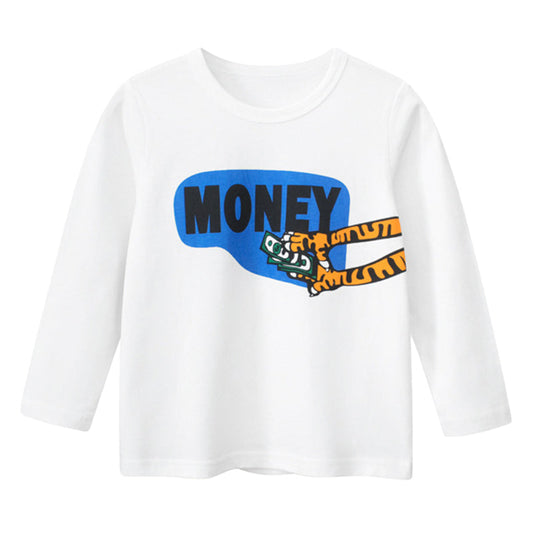 Baby Kid Boys Cartoon Print Tops