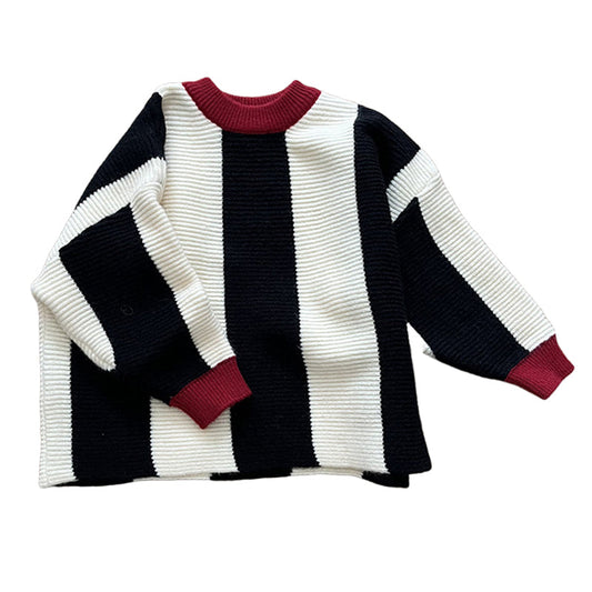 Baby Kid Girls Striped Sweaters