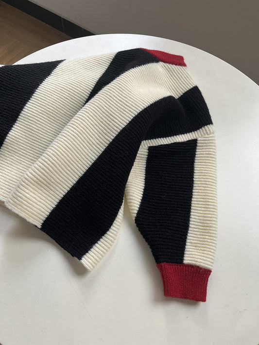 Baby Kid Girls Striped Sweaters