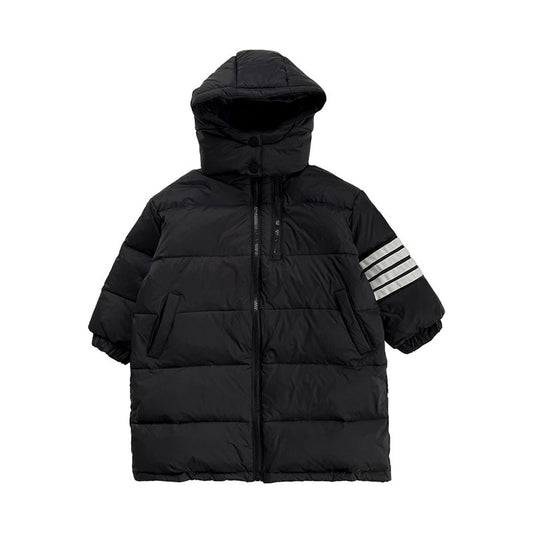 Baby Kid Unisex Solid Color Striped Coats