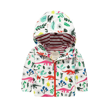 Baby Kid Unisex Dinosaur Cartoon Print Jackets Outwears