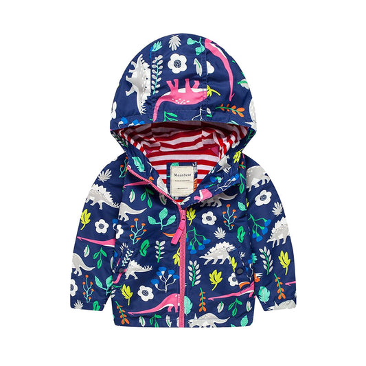 Baby Kid Unisex Dinosaur Cartoon Print Jackets Outwears