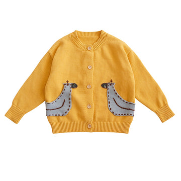 Baby Kid Girls Cartoon Cardigan Knitwear