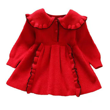 Baby Kid Girls Crochet Knitwear Dresses