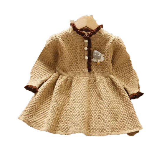 Baby Kid Girls Crochet Knitwear Dresses