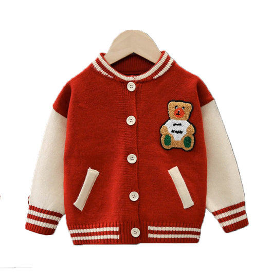 Baby Kid Unisex Animals Crochet Cardigan