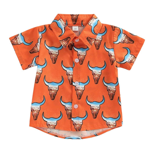 Baby Kid Boys Animals Cartoon Print Shirts