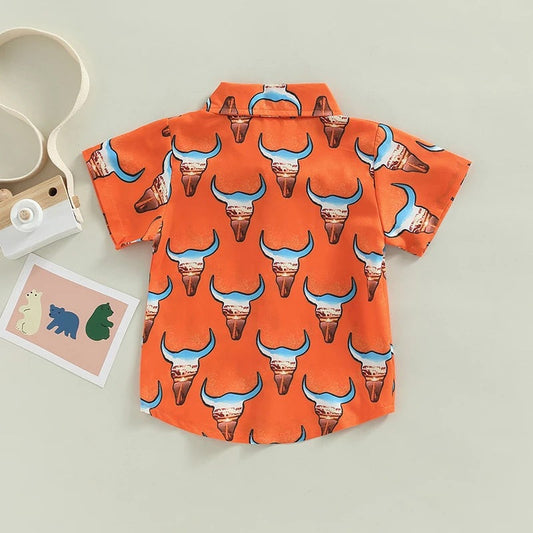 Baby Kid Boys Animals Cartoon Print Shirts