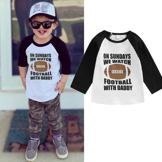 Baby Kid Boys Color-blocking Print Tops