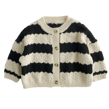 Baby Kid Unisex Striped Cardigan