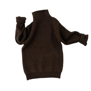 Baby Kid Unisex Solid Color Crochet Sweaters