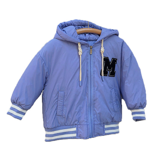 Kid Unisex Striped Alphabet Coats