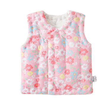 Baby Kid Unisex Flower Animals Cartoon Print Vests Waistcoats