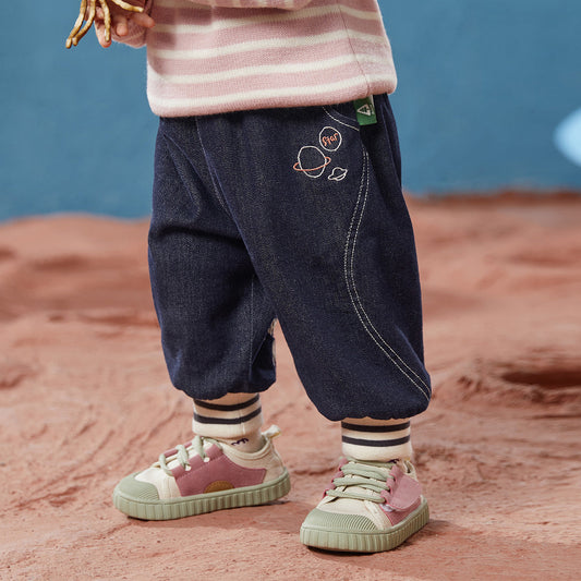 Baby Kid Girls Embroidered Pants