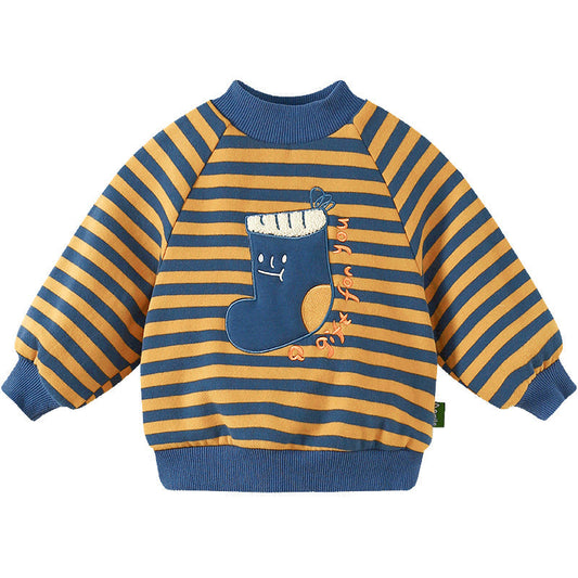 Baby Kid Unisex Striped Christmas Hoodies Swearshirts