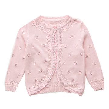 Baby Kid Girls Flower Fruit Crochet Cardigan