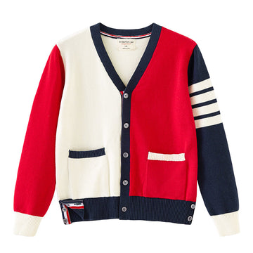 Kid Big Kid Unisex Color-blocking Cardigan