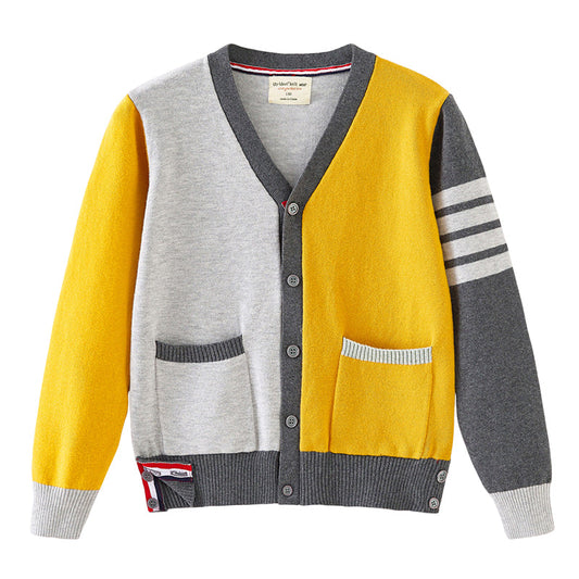 Kid Big Kid Unisex Color-blocking Cardigan