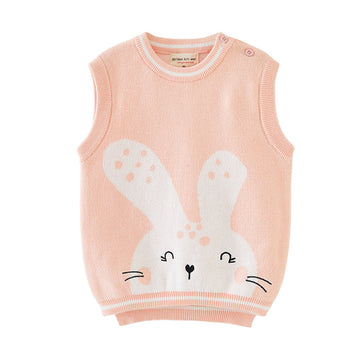 Baby Kid Girls Cartoon Vests Waistcoats Knitwear