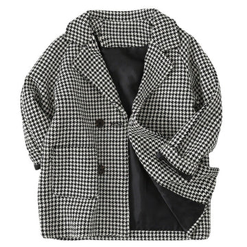 Cute Baby Kid Unisex Houndstooth Coats