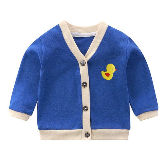 Baby Kid Unisex Cartoon Print Cardigan