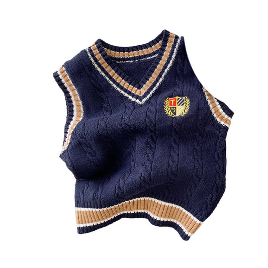 Kid Unisex Color-blocking Vests Waistcoats