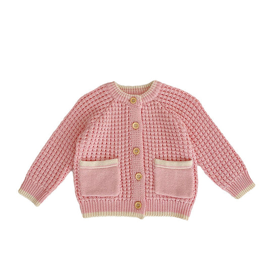 Baby Girls Solid Color Cardigan