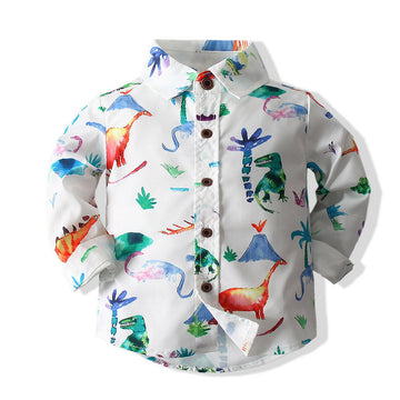 Baby Kid Boys Dinosaur Print Shirts