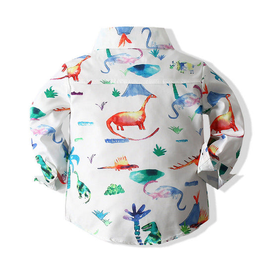 Baby Kid Boys Dinosaur Print Shirts