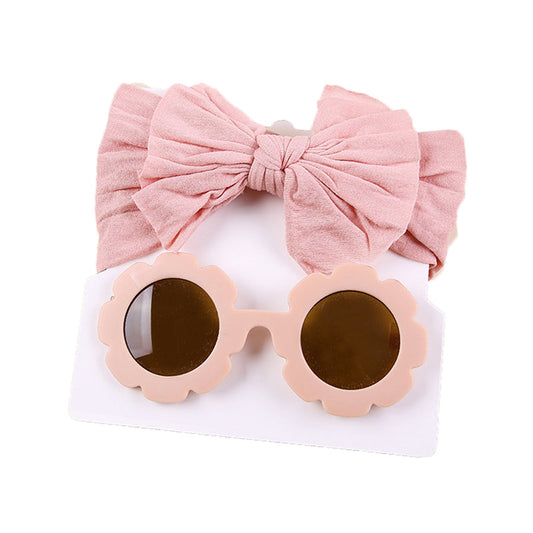 Fashion Girls Solid Color Bow Beach Accessories Glasses