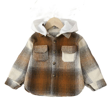 Baby Kid Boys Color-blocking Checked Jackets Outwears